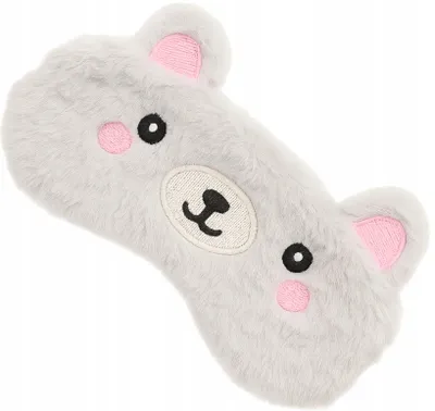 Image de Oldman Masque de Sommeil Peluche Douce Ours Gris