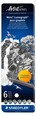 Image de STAEDTLER® 100G M6 Crayon graphite pur Mars Lumograph 6ST