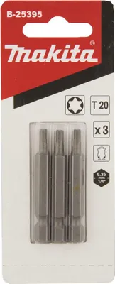 Immagine prodotto di Makita bit T20x50 mm 3 pz - B-25395