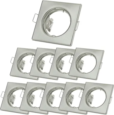 Produktbild von Sweet LED 10x Einbaustrahler eckig chrom geb. GU10 Einbauspot Deckenspot 230V