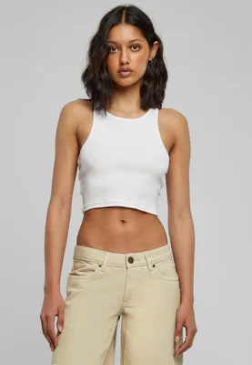Produktbild von Urban Classics bauchfreies Damen-Top Outible weiß 5XL