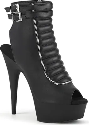 Produktbild von Pleaser DELIGHT-600-18 Plateau Stiefeletten Schwarz Kunstleder EU 36