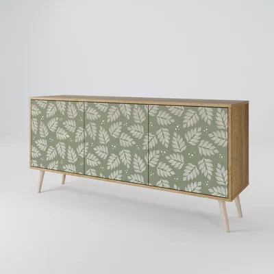 Produktbild von Spacerebels Kommode mit 3 Türen - Sideboard Komodenschrank - Highboard - Kleiderschrank Möbel - Wohnzimmer Schlafzimmer - 57,5×111×42 (HxBxT)