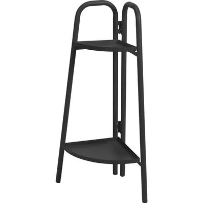 Obrázek produktu pro Rohový stojan na květiny, kovový, antracitový, 70 cm