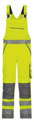 Produktbild von Dassy Warnschutz Latzhose Malmedy 400156 PESCO74 STANDARD Gr. 42 neongelb/zementgrau