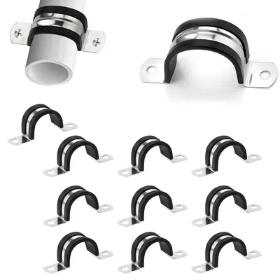 Obrázek produktu pro 12 kusů U-svorek, 30 mm, trubkové svorky odolné proti korozi