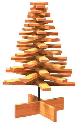 Image de vidaXL Arbre de Noël en bois à décorer 80 cm Pin massif