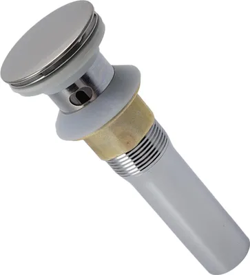 Image de Faucet Sink Pop Up Drain Stopper Press Bounce Drain Electroplating Stainless Steel Wash Basin Drain with Strainer Basket for Home With Hole