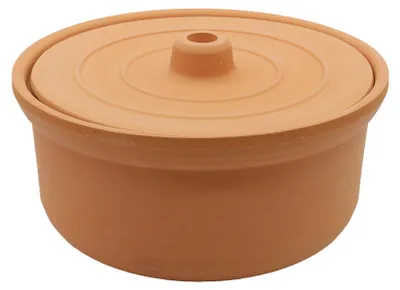 Produktbild von Viapot Big 3500 ml - Natur - Terrakotta-Schmortopf mit Deckel - 26×15 cm