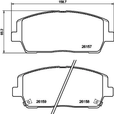 Produktbild von HELLA Bremsbeläge Satz Vorne Bremsklötze für KIA SORENTO III 8DB 355 040-011