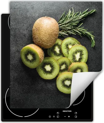 Produktbild von DarHaus Herdabdeckplatte 45x52 cm Anti Rutsch Matte Aufrollbar, schiefer - Kiwi