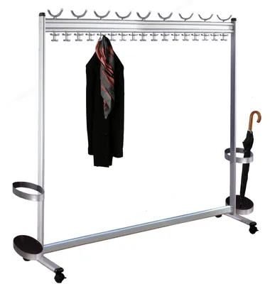 Produktbild von kerkmann Garderobenständer Multiline Maße: 180 x 170 x 40 cm (B x H x T) Werkstoff: Aluminium