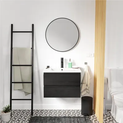 Produktbild von Einzelmöbel + Waschbecken + Armatur + Spiegel SORRENTO