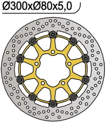 Immagine prodotto di Disco freno NG flottante anteriore lato sinistro/destro 5 fori da 8,25/10,25 mm