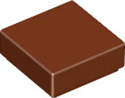 Image de 50 pièces LEGO, pièce c. 3070 en rouge-brun