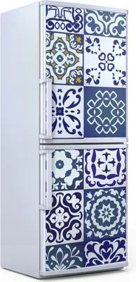 Produktbild von Kühlschrankdekoration  60x180 cm  Aufkleber auf dem Kühlschrank - Portugiesische Mosaiken