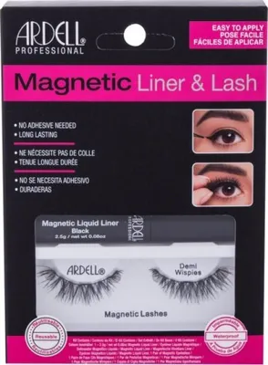 Image de Faux cils magnétiques Liner & Lash Demi Wispies pour femme 1 - Noir - Ardell