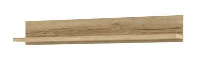 Zdjęcie produktu dla Półka wisząca 147 cm dąb grand naturalny czarny do salonu Olin 02 folia