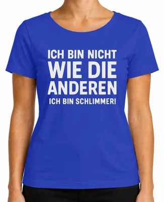 Imagen del producto de No soy como las demás, soy peor. Camiseta divertida y con humor para mujer, color azul, talla XXL