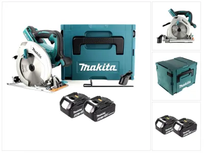 Obrázek produktu pro Makita DHS 710 MJ 36 V akumulátorová Li-Ion ruční okružní pila 190 mm + 2x akumulátor 4,0 Ah + Makpac – bez nabíječky