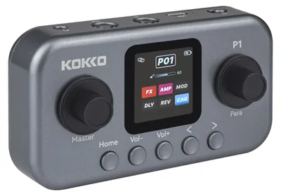 Zdjęcie produktu dla Przenośny procesor efektów gitarowych z 7 efektami, akumulatorem, korektorem, redukcją szumów i wyjściem słuchawkowym – do gitary elektrycznej i basu