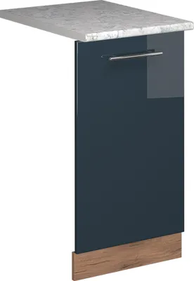 Produktbild von Geschirrspülblende Vicco Fame-Line Dunkelblau Hochglanz 45 cm , AP Marmor, Model 54798