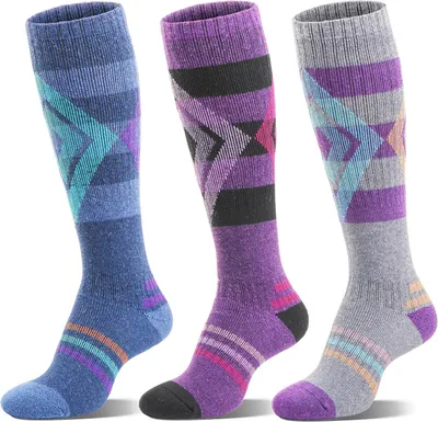 Productafbeelding van Merino sokken dames heren - Set van 3 paar - Warme thermo wintersokken