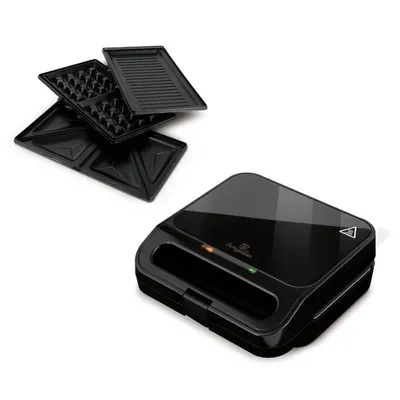 Zdjęcie produktu dla Opiekacz do kanapek 1000W 3w1 BerlingerHaus BH-9965 Black Rose