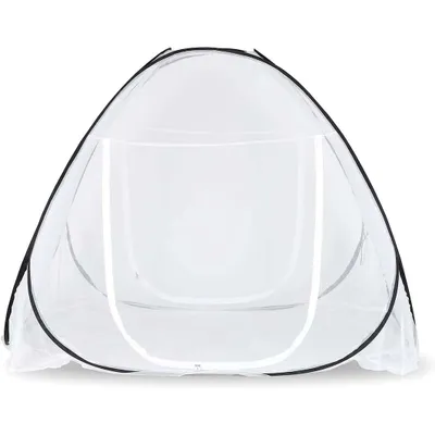 Produktbild von Sekey Pop-up Moskitonetz mit Reißverschluss – Schnell Aufklappbar, Selbststehend & Platzsparend, Ideal für Reise & Camping,200 x 180 x 145cm, Weiß