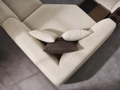 Immagine prodotto di Set da salotto divano angolare divano a U divano tavolino moderno sgabello