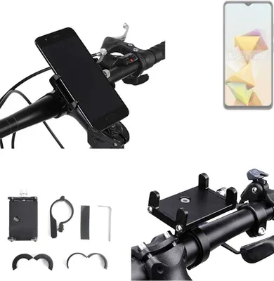 Produktbild von K-S-Trade Handyhalterung für das Fahrrad kompatibel mit ZTE Blade A73 5G Halter Lenkstange Fahrradhalterung Motorrad Bike Mount Befestigung