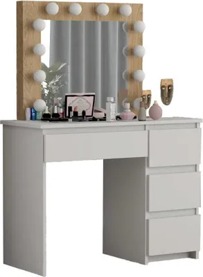 Produktbild von Schminktisch Mit Spiegel Mit Beleuchtung 12X Led Zebra Wotan