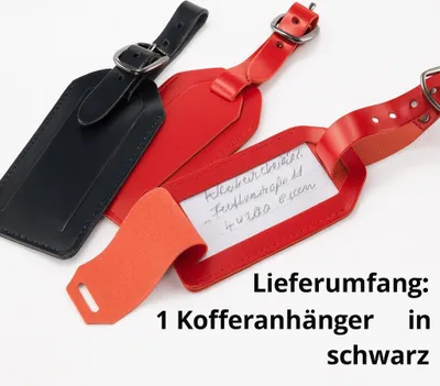 Produktbild von Travelite ACCESSOIRES Kofferanhänger Leder, Schwarz