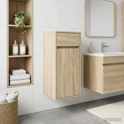 Obrázek produktu pro Maison Exclusive – Skříňka do koupelny, Imitace Sonoma, rozměry 35 x 36,5 x 85 cm, materiál: dřevovláknitá deska