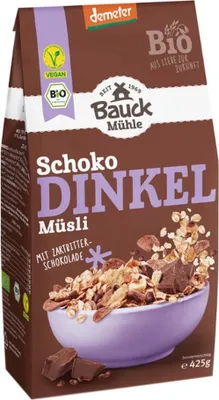 Obrázok produktu pre Dinkelová müsli – čokoládová príchuť, 425 g | BAUCK MÜHLE
