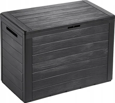 Produktbild von Gartenbox 190L FEINZ Wetterfest Ideal Für Balkon Und Terrasse Viel Stauraum Anthrazit