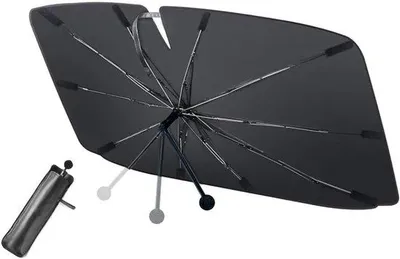 Produktbild von Famanu Sonnenblende für Autos - Faltbare Windschutzscheibe - 140 x 80 cm