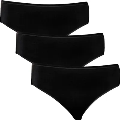 Produktbild von Schiesser Damen-Slip Baumwolle Essentials" 3er-Pack schwarz 42"