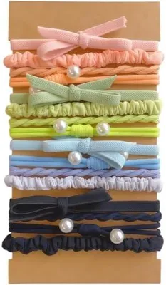 Produktbild von 16 Stück Schmetterling Scrunchies Haargummis Mädchen
