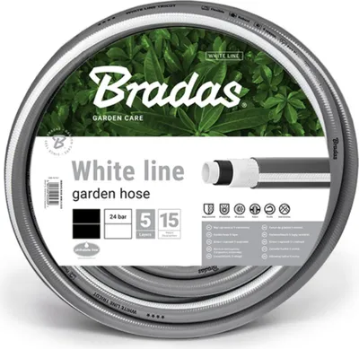 Image de Bradas tuyau d'arrosage WHITE LINE 1/2" argent / blanc 30 m