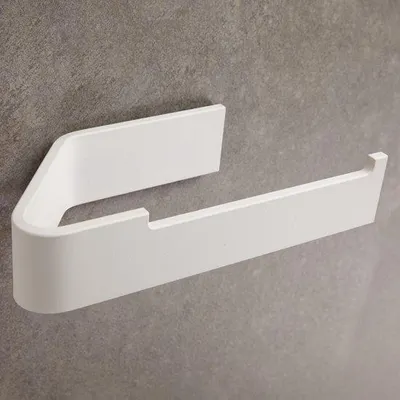 Produktbild von Toiletrolhalter ohne Bohren | Toiletrolhalter für Kleber | Toiletrolhalter für Bad | Toiletrolhalter selbstklebend | Toiletrolhalter weiß | Moderner Designhalter