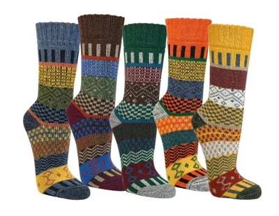 Produktbild von ABS Socken Damen mit Wolle Hygge rutschfest bunt Gr. 35-38 2 Paar