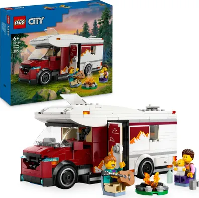 Produktbild von LEGO City Abenteuer-Wohnmobil - Wohnwagen Spielzeug für Jungen und Mädchen ab 6 Jahren - Inkl. 3 Minifiguren und Camping Zubehör - Geschenkidee zum Geburtstag und für die Feiertage 60454