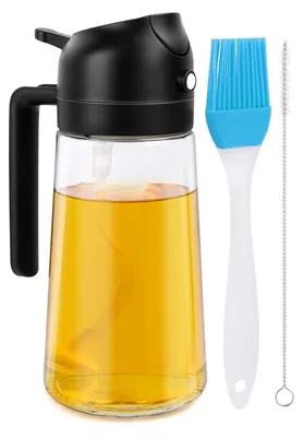 Ölsprüher 2-in-1, 500 ml Glasflasche, Sprüh- und Dosierfunktion
