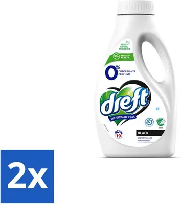 Produktbild von Dreft – Flüssigwaschmittel – 0 % dunkle Wäsche – Farbschutz – 19 Wäschen - Vorteilspack - 2 Stücke