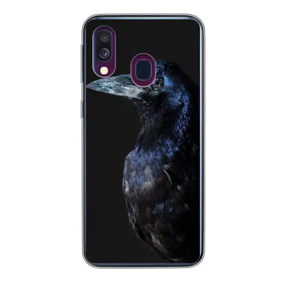 Produktbild von MuchoWow® Handyhülle Schutzhülle Hülle für Samsung Galaxy A40 Vogel - Tiere - Schwarz Silikon Softcase Handy Hülle - Handy-Tasche