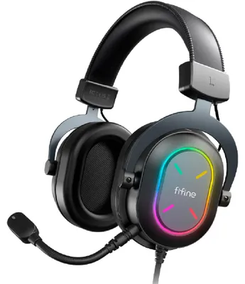 Image de Casque gaming professionnel Fifine H6X USB RGB, noir