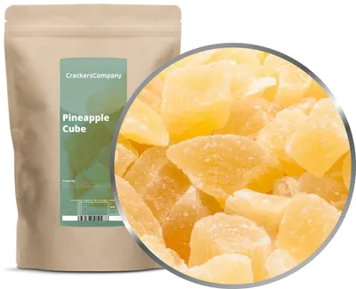 Produktbild von CrackersCompany Ananas-Würfel (Pineapple Cube), ZIP-Beutel 600 g