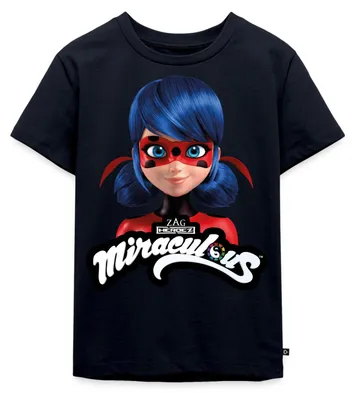 Produktbild von Spreadshirt Miraculous Ladybug Mit Logo Kinder Premium T-Shirt, 122/128 (6 Jahre), Navy