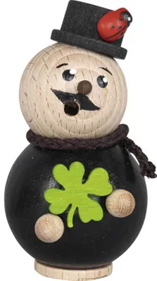 Produktbild von Mini-Räucherfigur Deko Holz Schornsteinfeger 8 cm